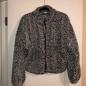 Gray and Black Fleece Sherpa